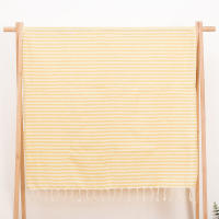 Toalla De Baño Grande De Playa Estilo Turco YEUZLICOTTON 100% Algodón 100x180CM Con Borlas Y Rayas Para Spa Sauna Y Viajes - details 9