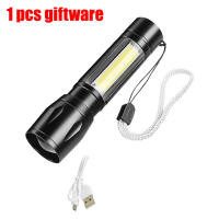 Linterna LED Recargable Portátil Con Zoom Ampliable Modos De Iluminación Para Camping Y Emergencias Resistente Al Agua Y Choques - details 5