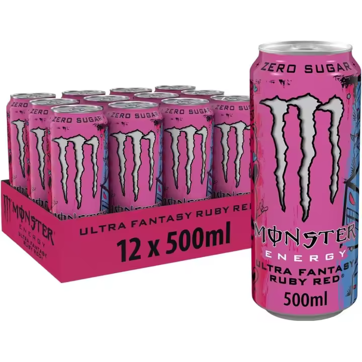 Pack 24 Monster Ultra Fantasy Ruby Red 500ml - 1