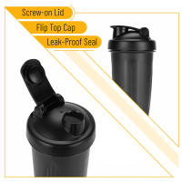 Botella De Fitness 600ml Portátil 20oz Shaker Para Proteínas Ideal Para Entusiastas De La Fitness Y Atletas Material ABS - details 4