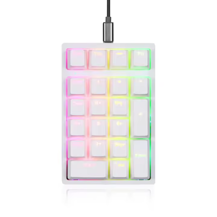 Motospeed K24 Teclado Numérico Mecánico Con Interfaz USB Teclas Blancas Hot-Swap Para Computadora Y Laptop 21 Teclas Incluyendo Drive - 1