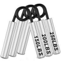 Entrenador De Fuerza De Agarre Para Ejercicio De Brazo Y Muñeca Equipo De Gimnasio De Resistencia 150-250LBS Color Negro Y Plata - details 5