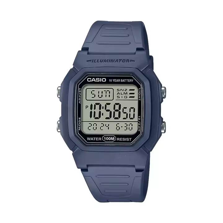 Reloj Casio W-800H-2AVES sumergible 100M  para hombre pila de 10 años - 1