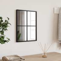 vidaXL Espejo de Pared Rectangular Decoración Colgante para Salón Hierro Negro Dimensiones 30 x 40 cm,  30 x 60 cm,  30 x 80 cm y mas - details 0