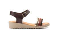 AE-209 Marrón  Hecho en España Sandalias Mujer Piel Marrón Numeración: 36-41 Marca: Alto Estilo Color: Marrón sandalia muy comoda con cuña bajita muy comoda ideales para verano - details 1