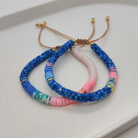 KKBEAD Pulsera De Disco Heishi Para Mujer Pulsera De Arcilla Polimérica De Otoño E Invierno Joyería De Moda Ajustable Colorido - details 6