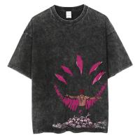 Camiseta De Anime Harajuku Verano 100% Algodón Manga Corta Sobredimensionada Vintage Streetwear Para Hombres - details 1