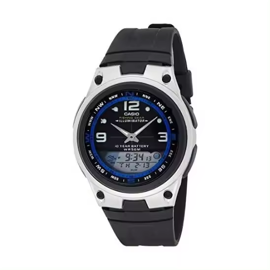 Reloj Casio AW-82-1AV Fishing Timer Moon correa de resina water resist 50m - 1