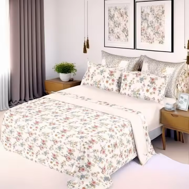 Panda Home - Juego de Sábanas de Microfibra Suave, hasta 5 Piezas: Encimera, Bajera y Fundas de Almohada - Cama 90 (160x260), 135 (210x260), 150 (230x260) y 180 (250x270) cm - Suavidad Duradera, Fácil Cuidado y Antimanchas. - 1