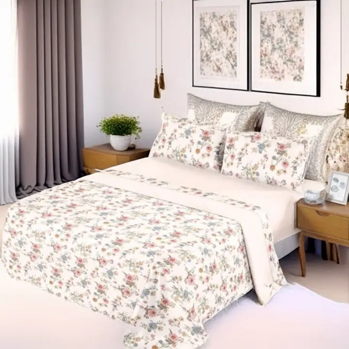 Panda Home - Juego de Sábanas de Microfibra Suave, hasta 5 Piezas: Encimera, Bajera y Fundas de Almohada - Cama 90 (160x260), 135 (210x260), 150 (230x260) y 180 (250x270) cm - Suavidad Duradera, Fácil Cuidado y Antimanchas. - 1