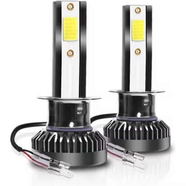 Kit de 2 faros delanteros para coche, bombillas LED Cob H1 de 32 000 lm y 800 W, turbo, alta y baja intensidad, 6000 K - 1