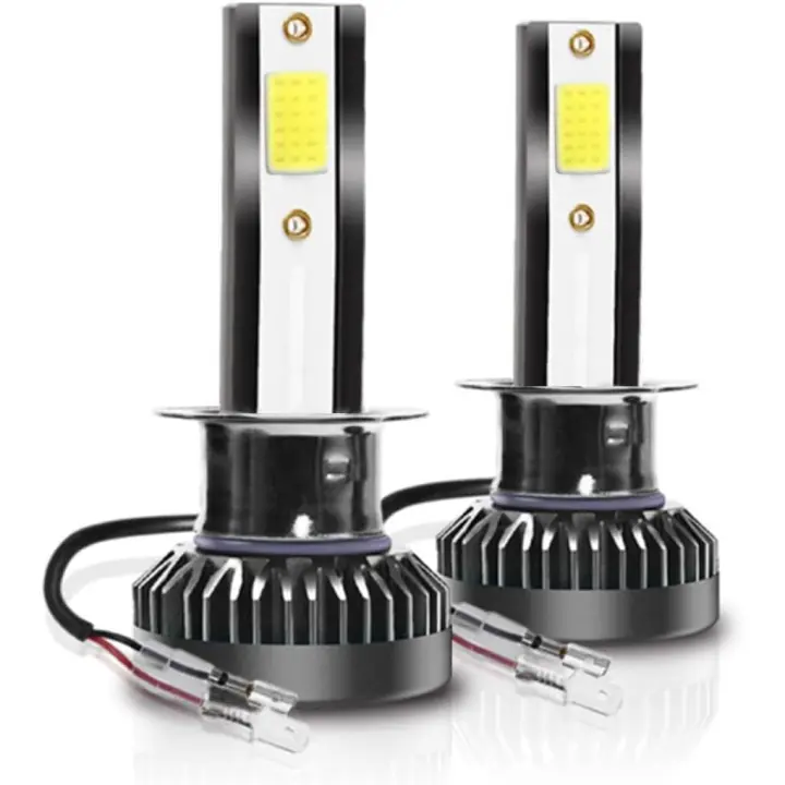 Kit de 2 faros delanteros para coche, bombillas LED Cob H1 de 32 000 lm y 800 W, turbo, alta y baja intensidad, 6000 K - 1