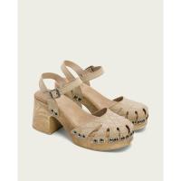 Zuecos de madera mujer PORRONET 3079-036 SANDALIA TACON Y PATAFORMA MADERA ARENA 32117 24V - details 5