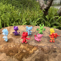 8Pcs/set Figuras De Anime Sonrientes Criaturas PVC 5-7cm Decoración De Pastel Animal Dibujos Animados Juguete Modelo Regalo - details 15