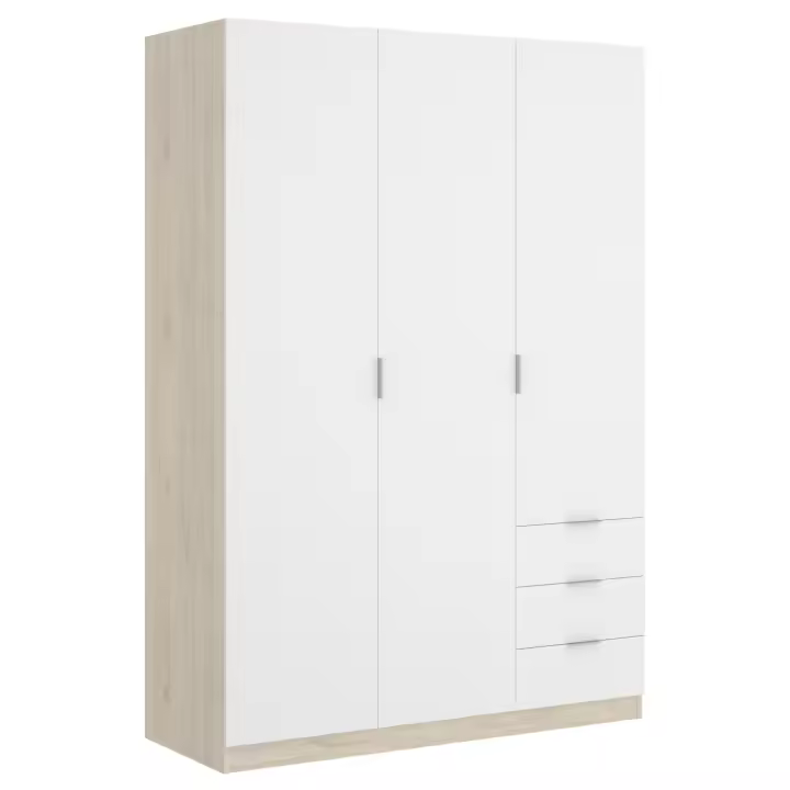 Armario Dekit ESSEN 3 Puertas y 3 Cajones Blanco/natural - 1