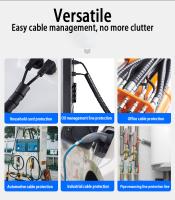 Organizador De Línea De 2 Metros 10/16 Mm Protección Para Tubo Espiral De Enrollado De Cable Protección Para Cables Y Sistemas De Red - details 2