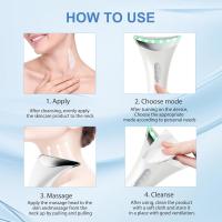 Masajeadores faciales y de cuello, herramientas de masajeador facial para el cuidado de la piel en el hogar, técnicas de Termoterapia y vibración de luz roja en la cara y el cuello - details 4