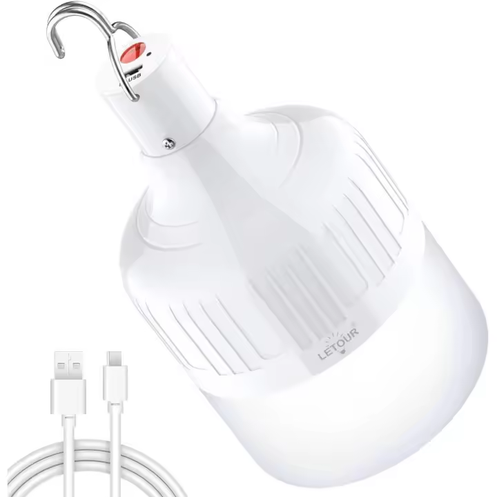 Lámpara Camping Recargable ,5000 lúmenes Bombilla de Luz LED Portátil con 5 Modos de Lluminación, IP45 Resistente al Agua, 8800 mAh Senderismo Camping Emergencia al Aire Libre - 1