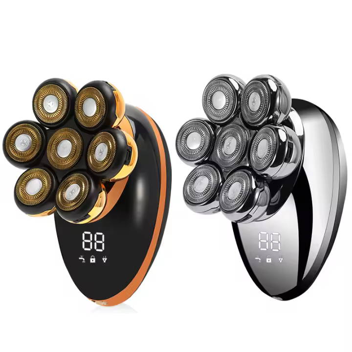 Nueva Peluca Eléctrica Para Hombres 7D Independientemente 7 Cuchillas Cabeza Flotante Recargable Impermeable Con Multifuncional Trimmer Para Hombres - 1