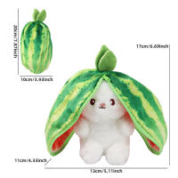 Juguete De Peluche Kawaii Con Diseño De Zorro Reversible Frutas Y Verduras Juguetes Para Niños Regalo De Cumpleaños Con Cierre De Cremallera - details 6