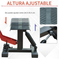 HOMCOM Caballete Elevador Universal Ajustable para Moto tipo Soporte de Motocross para Aparcar o Reparar Amortiguamiento Carga 150kg Acero - details 4