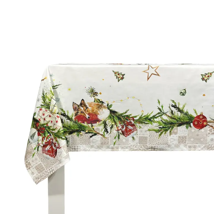 NAF NAF - Mantel de Navidad PUPPIES. Varios tamaños disponibles. - 1