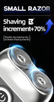Mini afeitadora eléctrica, afeitadora de barba portátil para el hogar con carga rápida para hombres，Regalos para el día del padre。 - details 4