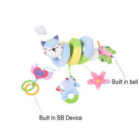 Juguete De Asiento De Coche Para Bebé 3-6 Meses Con Música Y Rattles Peluche De Zorro Espiral Colgante Para Carrito BB Squeaker Regalo Para Bebés - details 5