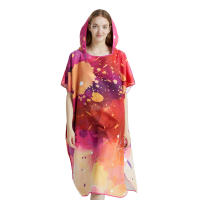 Poncho Toalla Rápida Microfibra Para La Playa Y La Natación Toalla Con Capucha Para Adultos Robe De Baño Para Cambiar Adecuado Para El Surf - details 3