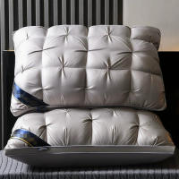 Cojín de soporte de Cuello de calidad de hotel de lujo, hipoálgica, lavable a Máquina, relleno de Fibre de poliéster elegante para un sueño profundo y comodidad(Una almohada) - details 1