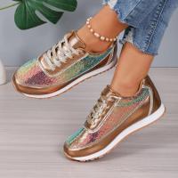 Zapatos Deportivos Casuales Para Mujer Talla Grande Con Encaje Delantero Y Suela Gruesa Zapatos Planos De Bajo Tobillo Unisex - details 6