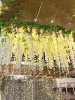 12pcs Guirnalda De Flores Artificiales De Wisteria Colgante Vinatera De Seda Para Decoración De Hogar Y Bodas Exterior - details 7