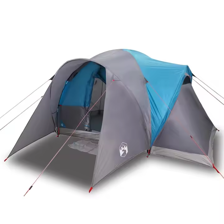 vidaXL Tienda de campaña familiar iglú 6 personas impermeable azul - 1