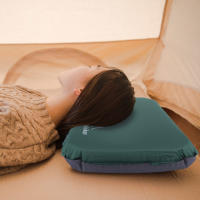 Almohada De Viaje Ergonómica Autoinflable Para Acampar Almohada De Cuello Protector Con Funda Portátil Almohada De Seda 19D TPU 30D Tejido - details 1