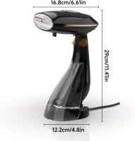 Vapor de Mano para Ropa, plancha de vapor de 1500W with tanques regulables de 288ml, vapor vertical/horizontal y planchado, ligero, apagado Automático, Negro - details 7