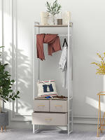 Perchero para Ropa Perchero Recibidor con 3 Cajones de Tela Barra para Colgar y Estante de Almacenamiento para Pasillo Dormitorio Sala de Estar 58,5x30x178 cm Natural - details 1