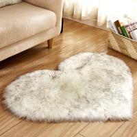 Carpetas De Piel Sintética En Forma De Corazón 30X40cm Alfombra Shaggy Lavable Para Decoración De Sala De Estar Y Dormitorio - details 13