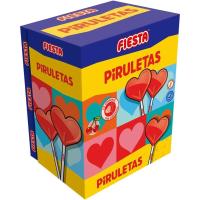Piruletas Corazon Fiesta - Caja 80 Piruletas - Sabores: Cereza - PintaLenguas - Unicornio - Sandia Confeti. Piruletas Corazon Fiesta - details 0