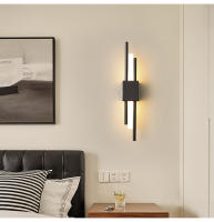 Lámpara De Pared LED Moderna Y Creativa Para Dormitorio Y Sala De Estar Iluminación Minimalista Para Sofa Y TV Fuente De Luz Metálica Dorada Y Negra - details 16