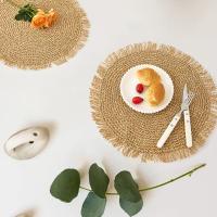 Mantelera De Papel Tejida Estilo Nórdico No Esmerilada Redonda Para Taza De Café Y Vajilla Antideslizante Decoración Del Hogar - details 3