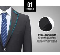 Traje De Novio Italiano Estilo Slim Para Hombre Color Sólido Moda Negocios Traje De Boda Profesional Conjunto De Chaqueta Y Pantalones - details 4