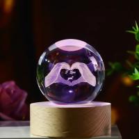 Bola De Cristal Luminosa Con Patrón Tema Del Amor Decoración Para Habitación Sala De Estar Oficina Regalo De Cumpleaños - details 3
