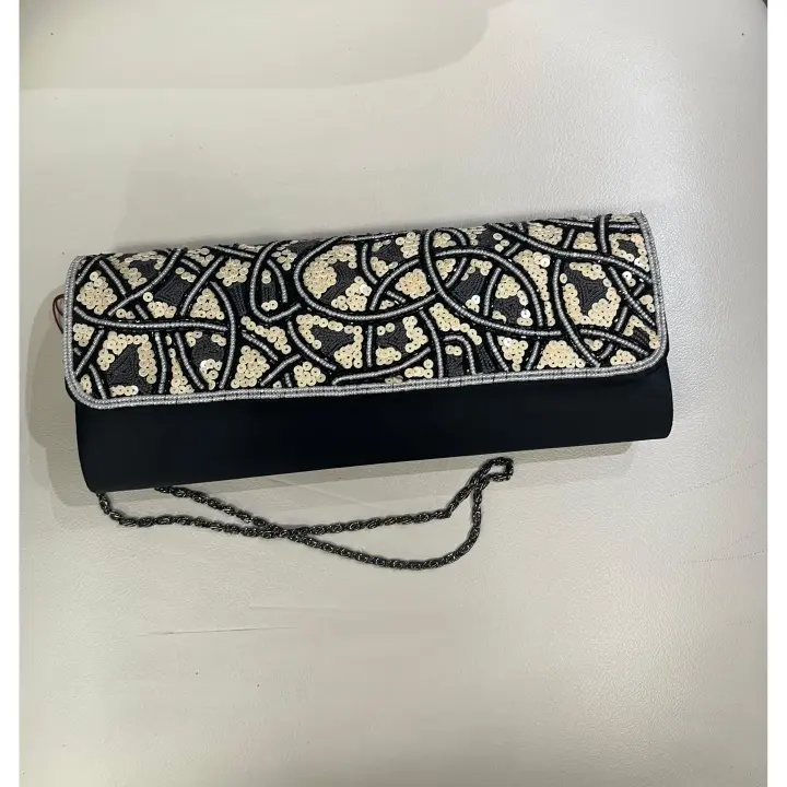 Bolso Fiesta Negro con Lentejuelas - Marca X - 1