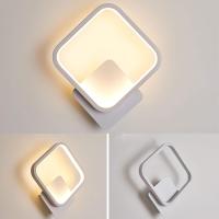 Aplique de pared interior LED lámpara de pared cuadrada 12W luz de pared moderna blanca cálida para pasillo dormitorio sala de estar escalera - details 1