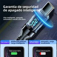 Cable De Carga Rápida NNBILI 120W Tipo C a Tipo C Con Pantalla LED Para Huawei Oppo Vivo Cable De Datos USB a Tipo-C Malla - details 9