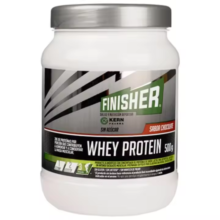 Finisher Whey Protein Chocolate 500g  Proteína de Suero - Aumenta y Conserva Masa Muscular - 1