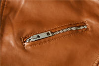 Chaqueta De Cuero Para Motociclista Resistente Al Viento Y Lluvia Para Otoño Y Primavera Con Cuello Alto Para Hombre Estilo Europeo Y Americano - details 6