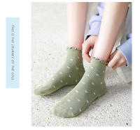 Calcetines Cortos Para Mujer Con Estampado De Corazón Romántico Pack De 2 Unisex Elegantes Y Transpirables De Algodón Y Poliéster - details 8