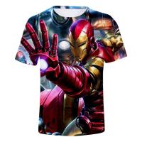 Camiseta Disney Iron Man 3D Cartoon Anime Streetwear Casual Oversized Para Hombres Mujeres Niños Chicos Y Niñas - details 2