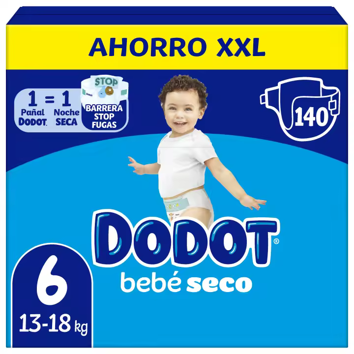 Dodot Bebé Seco Pack Ahorro, Tallas 3 a 6. Pañales Bebé con Triple Sistema de Protección Antifugas, Nº 1 Ultra Seco, Triple Capa Absorbente, Piel de tu Bebé Seca hasta 12h. - 1